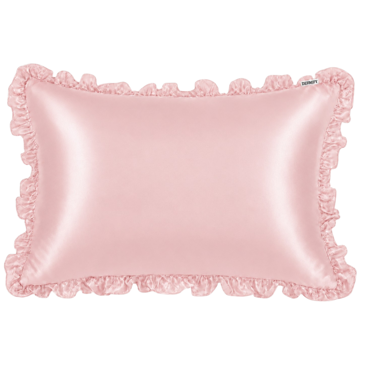 Organic Mulberry Silk Pillowcase (Frill) - Blush