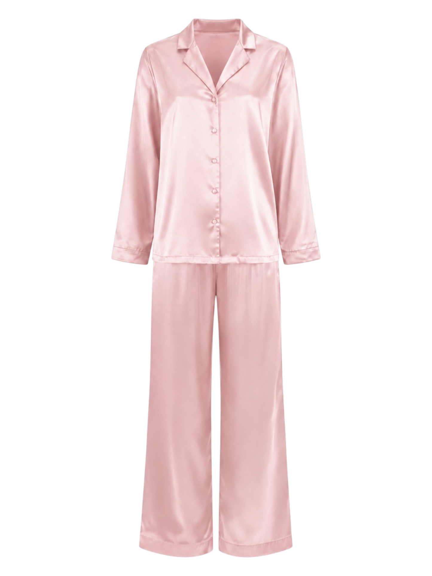 The Angel Long Silk Set - Blush