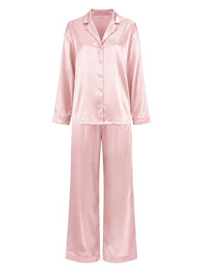 The Angel Long Silk Set - Blush