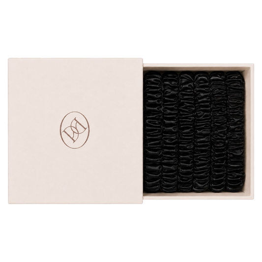 Silk Scrunchie Set - Ebony