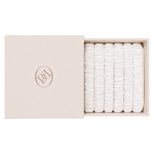 Silk Scrunchie Set - Pearl