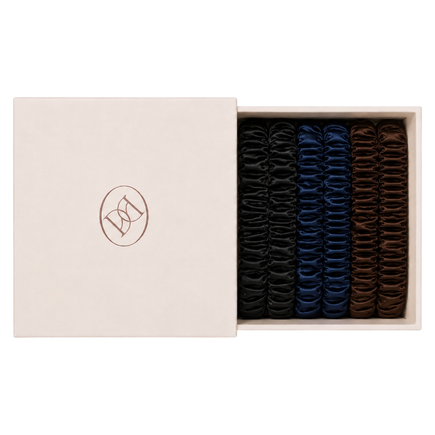 Silk Scrunchie Set - Dark Neutral