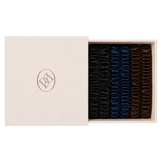 Silk Scrunchie Set - Dark Neutral