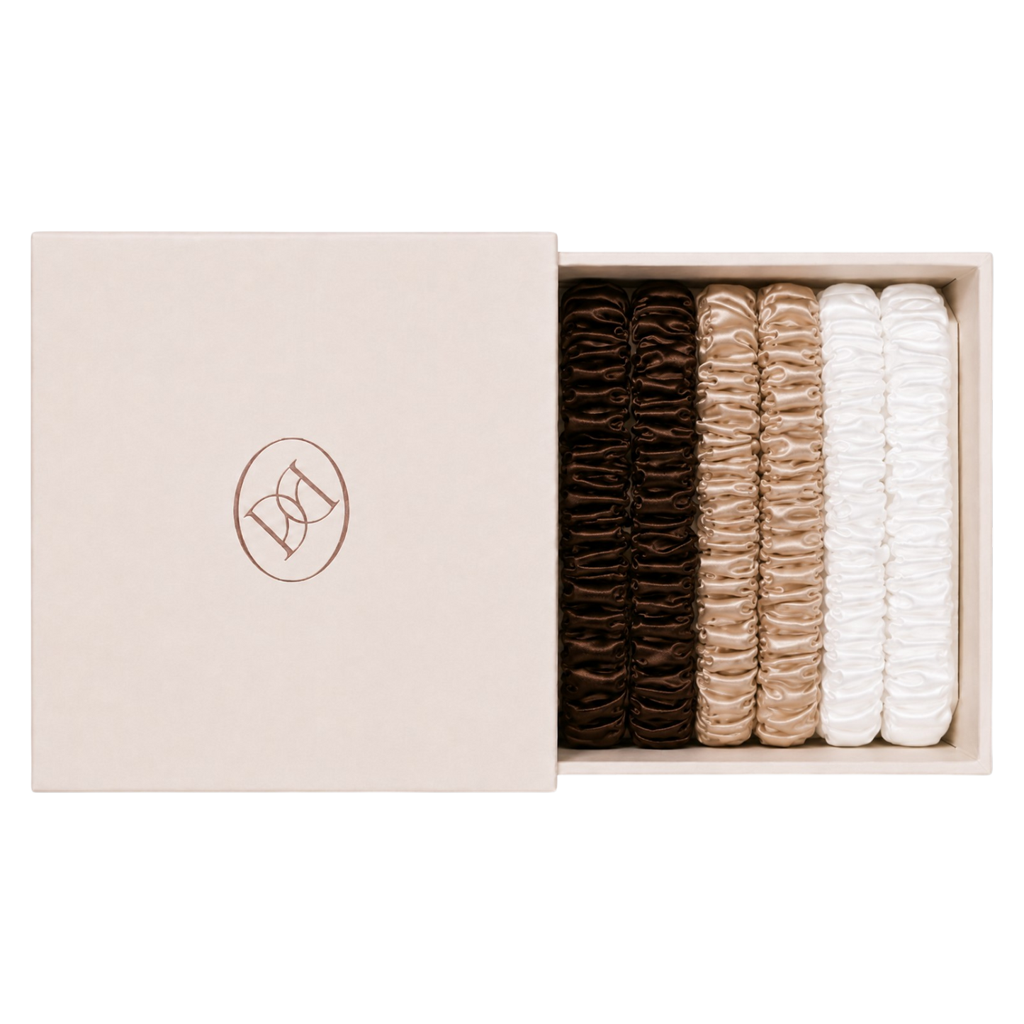 Silk Scrunchie Set - Light Neutral