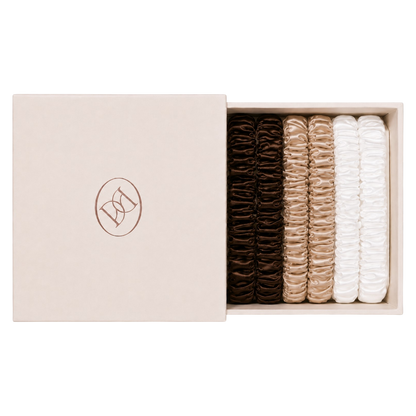 Silk Scrunchie Set - Light Neutral