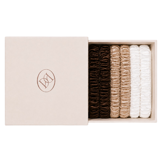 Silk Scrunchie Set - Light Neutral