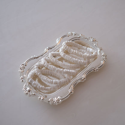 Silk Scrunchie Set - Pearl