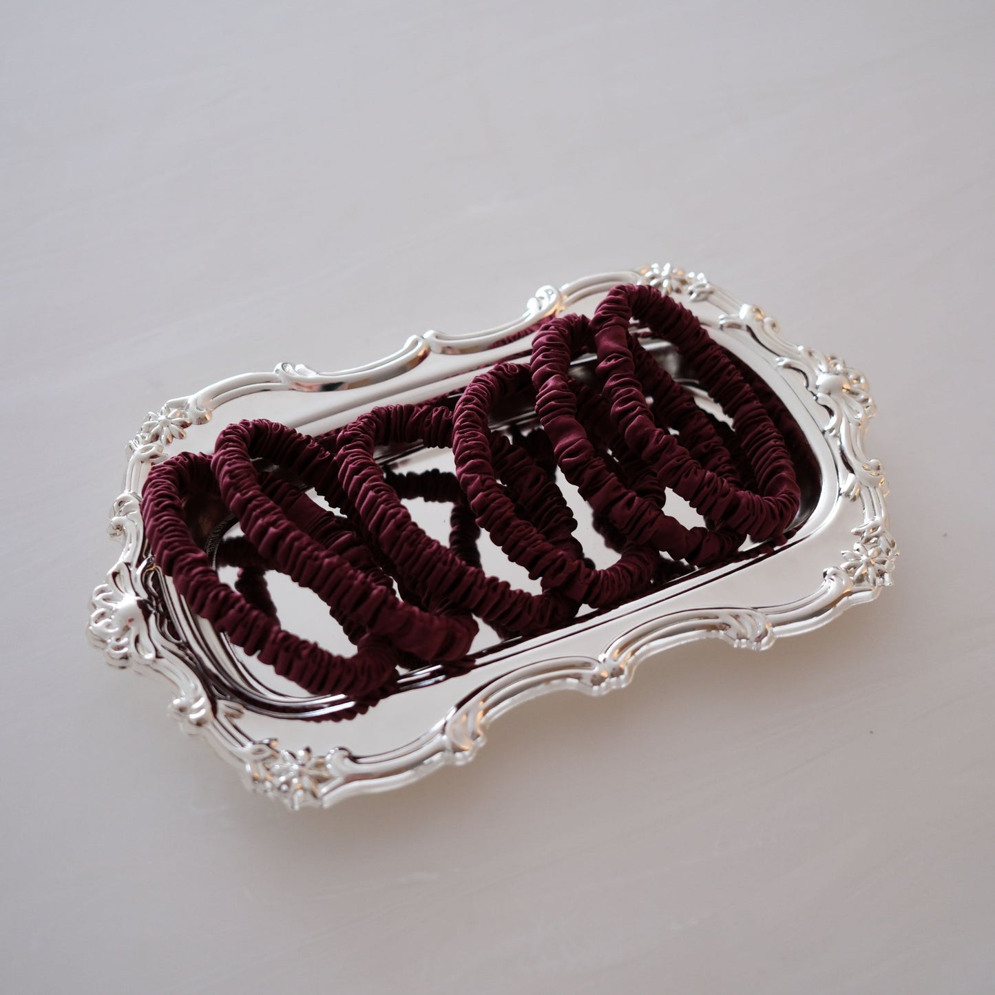 Silk Scrunchie Set - Cherry