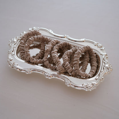 Silk Scrunchie Set - Caramel
