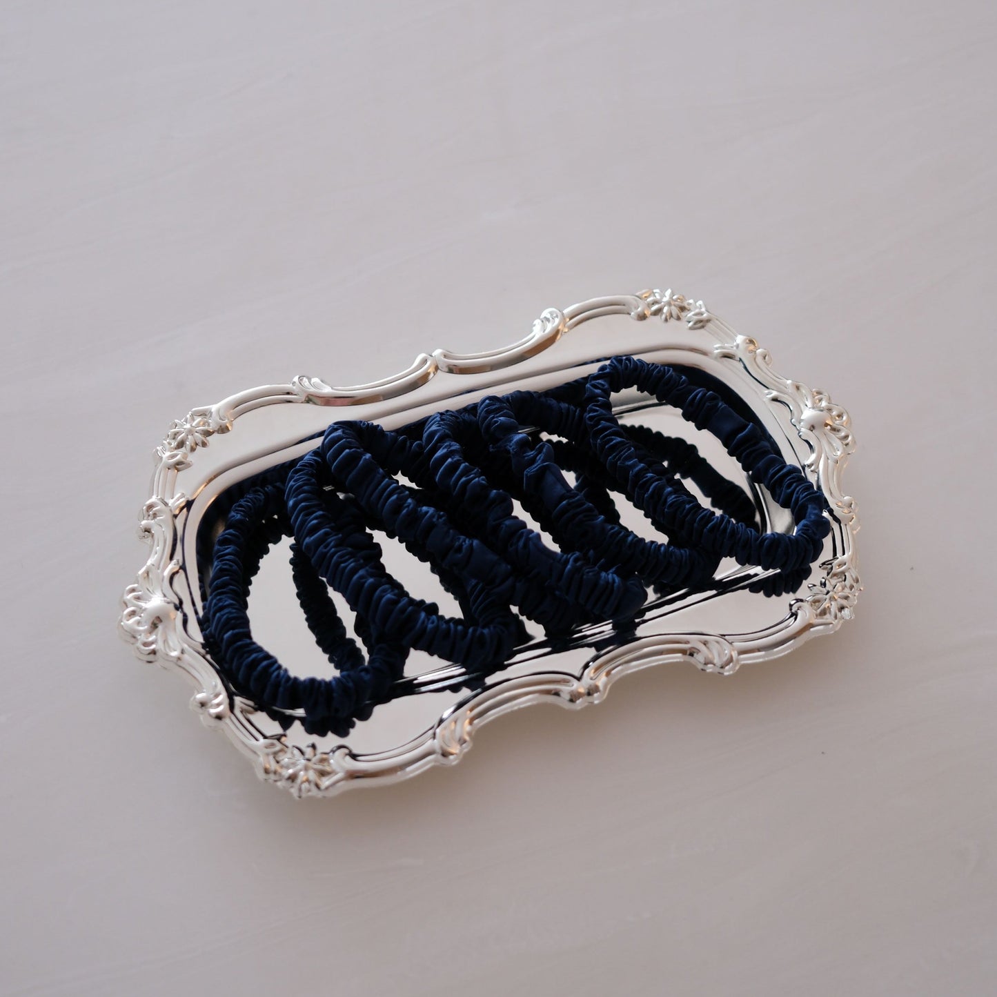 Silk Scrunchie Set - Midnight