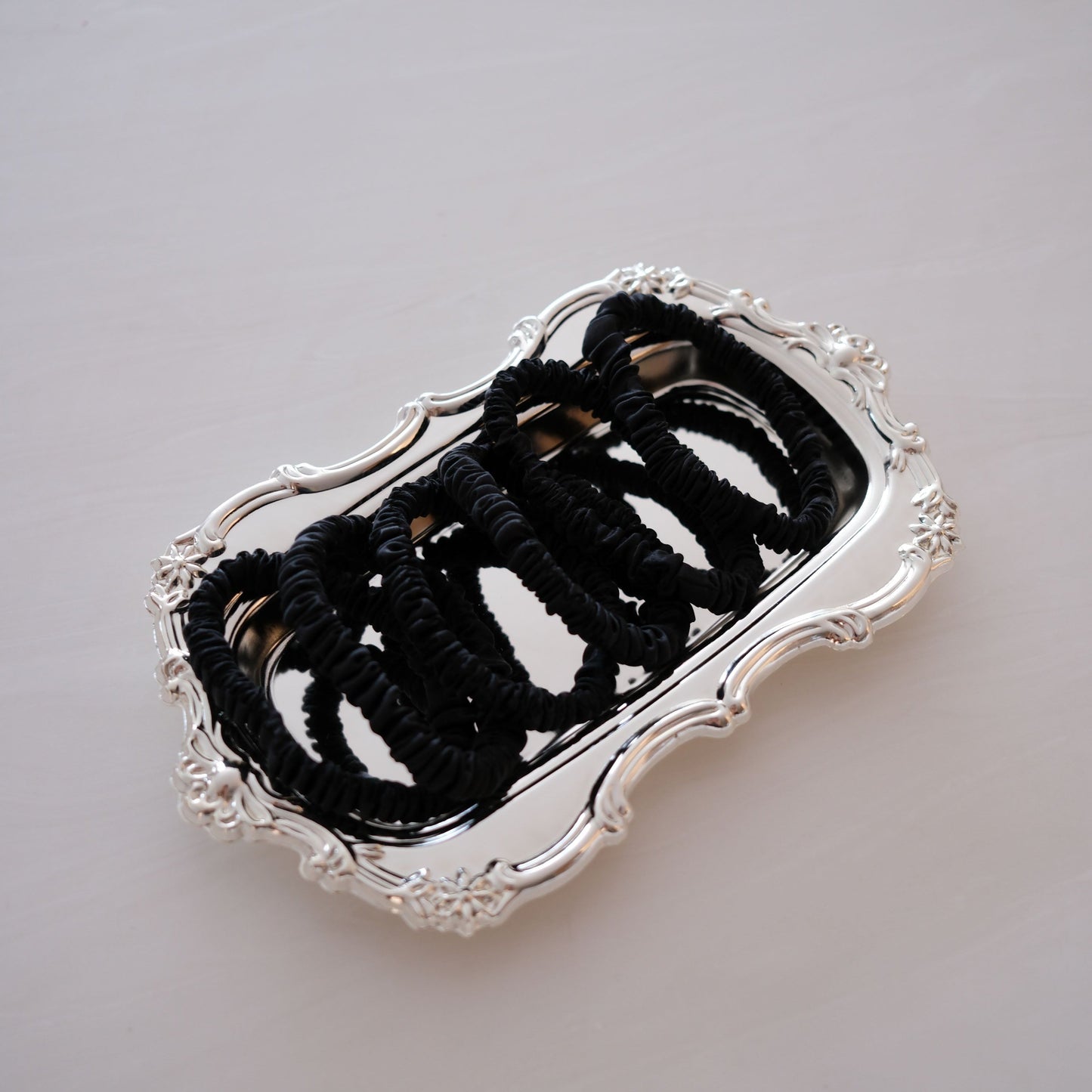 Silk Scrunchie Set - Ebony
