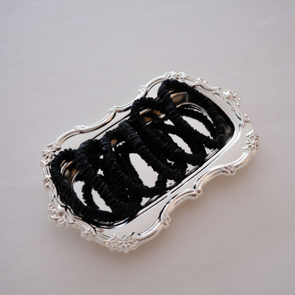 Silk Scrunchie Set - Ebony