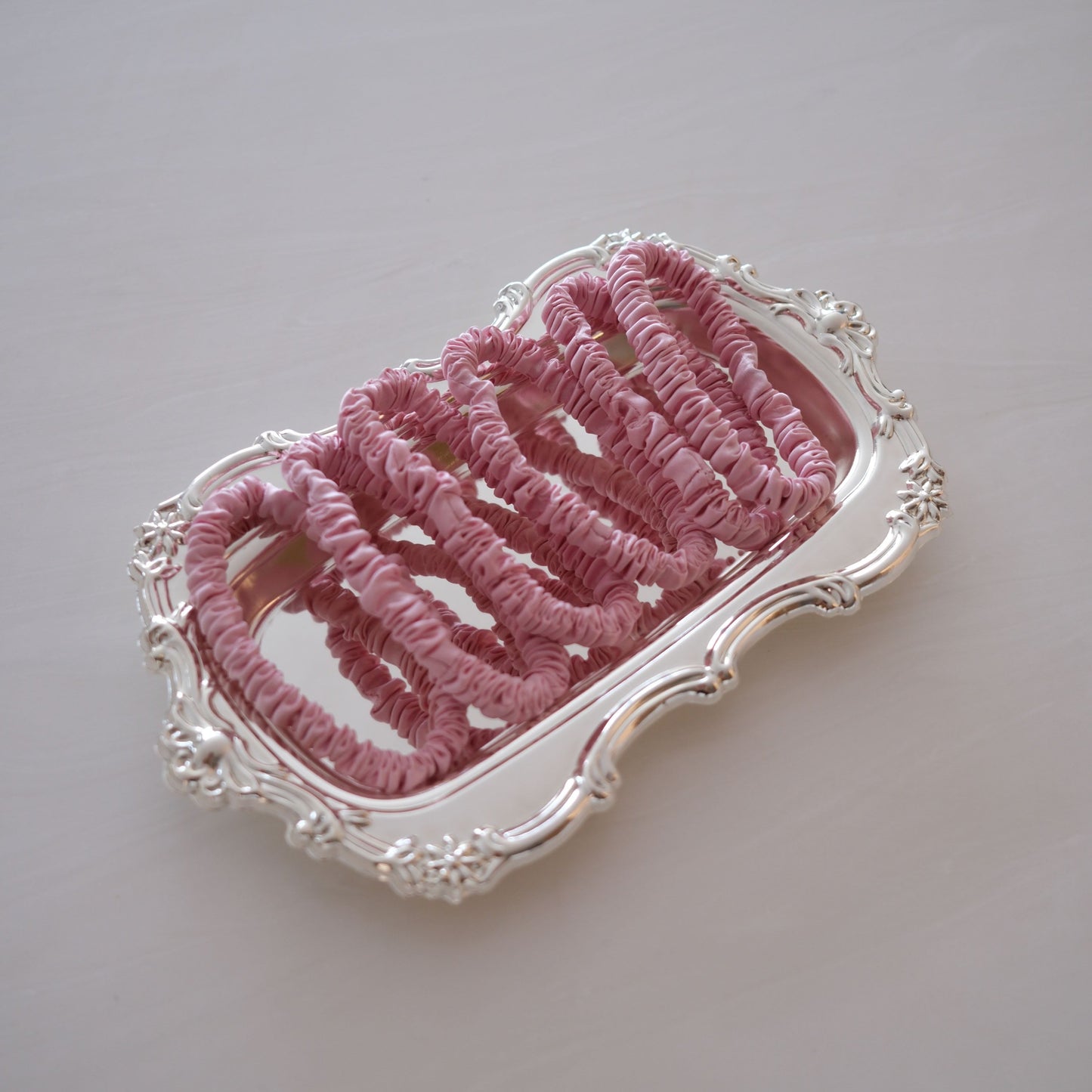 Silk Scrunchie Set - Blush