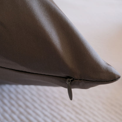 Organic Mulberry Silk Pillowcase - Charcoal
